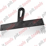 Шпатель из нержавеющей стали, 300 мм, зуб 8х8 мм, пластмассовая ручка (СИБРТЕХ)